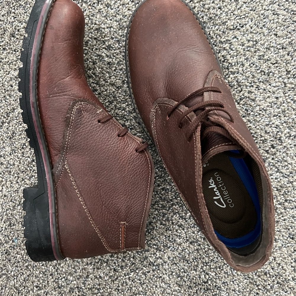 Clarks Men's Brown Leather Boots